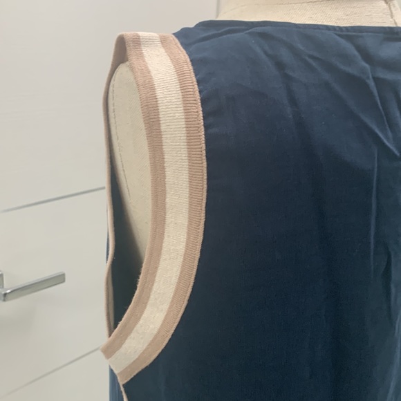 Zara NWT Basic Z1975 Denim Navy Tencel Top Size M - Picture 9 of 14